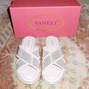 VANELI - Bogie Natural Canvas Flat Sandals - Size 7.5